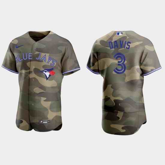 Toronto Blue Jays 3 Jonathan Davis Men Nike 2021 Armed Forces Day Authentic MLB Jersey  Camo